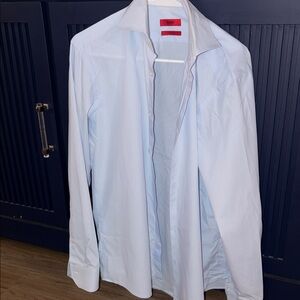 HUGO Men's Sky Blue Dress Shirt 39/15.5